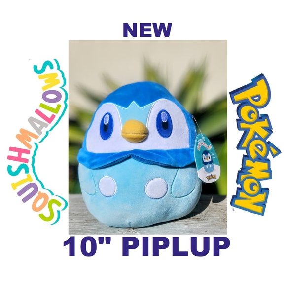 Pokemon Other - NEW Squishmallows Pokemon 10" Piplup Penguin Plush Stuffed Animal Toy CHRISTMAS